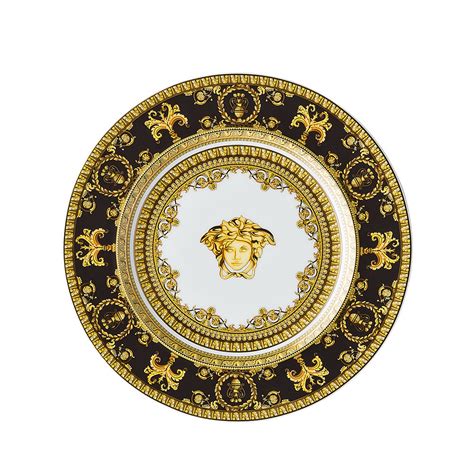 Versace by Rosenthal Set of 6 Baroque NERO Plate 18 Cm 